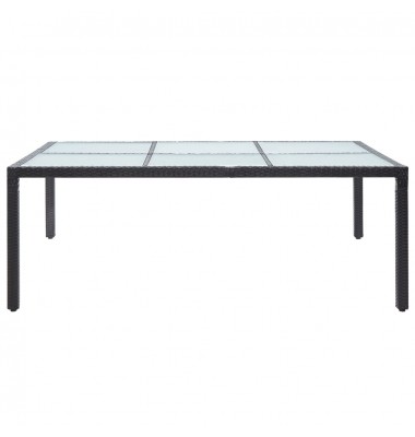  Lauko valgomojo stalas, juodas, 200x150x74cm, poliratanas - Lauko stalai, staliukai - 2