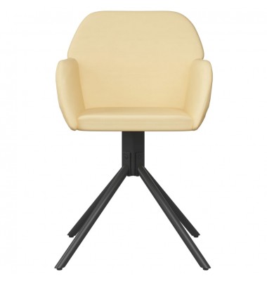  Pasukamos valgomojo kėdės, 2vnt., kreminės spalvos, aksomas - Valgomojo Kėdės - 4