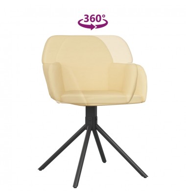  Pasukamos valgomojo kėdės, 2vnt., kreminės spalvos, aksomas - Valgomojo Kėdės - 7