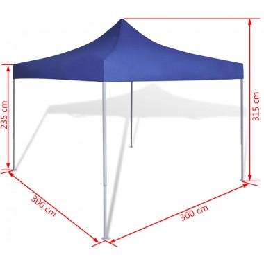  Sulankstomas paviljonas, mėlynas, 3 x 3 m - Lauko pavėsinės - 9