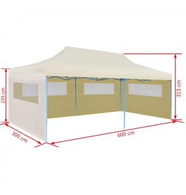  Sulankstoma proginė palapinė 3 x 6 m, kremo spalvos - Lauko pavėsinės - 9