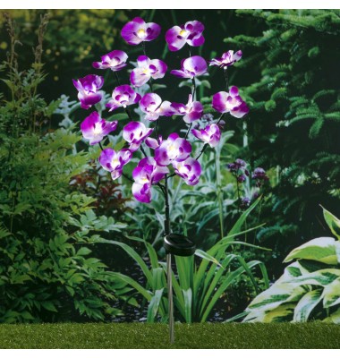 HI Saulės energija įkraunamas sodo LED šviestuvas-orchidėja, 75cm - Lauko apšvietimas - 1
