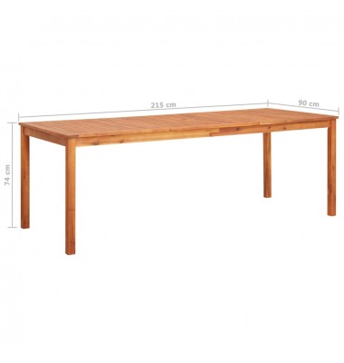  Sodo stalas, 215x90x74cm, akacijos medienos masyvas - Lauko stalai, staliukai - 6