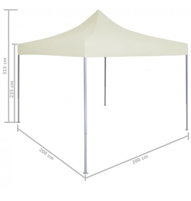  Sulankstoma proginė palapinė, kreminė, 2x2m, plienas - Lauko pavėsinės - 9