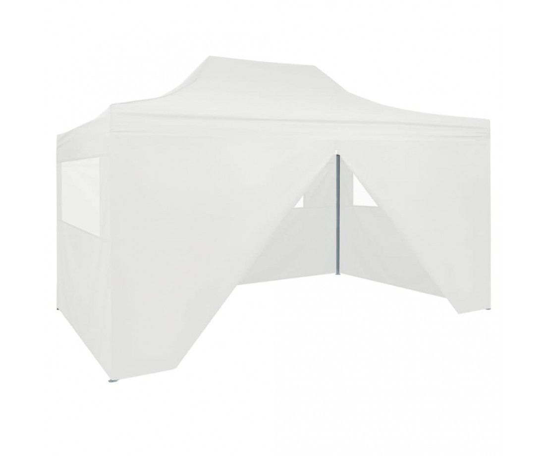 Sulankstoma proginė palapinė, baltos spalvos, 3x4m, plienas - Lauko pavėsinės - 1 Sulankstoma proginė palapinė, baltos spalvos, 3x4m, plienas - Lauko pavėsinės - 1