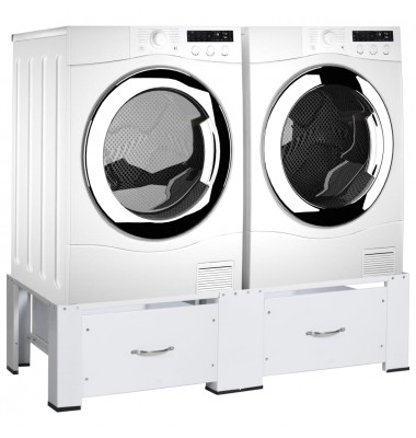  Dvigubas skalbimo mašinos ir džiovyklės pagrindas, su stalčiais - Spintelės skalbimo mašinoms - 2