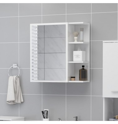  Veidrodinė vonios spintelė, balta, 62,5x20,5x64cm, MDP, blizgi