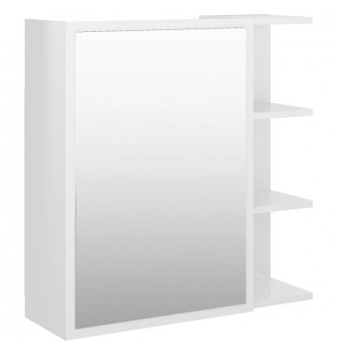  Veidrodinė vonios spintelė, balta, 62,5x20,5x64cm, MDP, blizgi - Vonios spintelės, veidrodžiai - 2