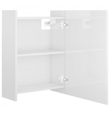  Veidrodinė vonios spintelė, balta, 62,5x20,5x64cm, MDP, blizgi - Vonios spintelės, veidrodžiai - 7