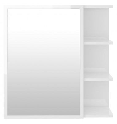  Veidrodinė vonios spintelė, balta, 62,5x20,5x64cm, MDP, blizgi - Vonios spintelės, veidrodžiai - 8
