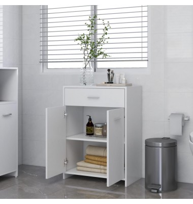 Vonios kambario spintelė, baltos spalvos, 60x33x80cm, MDP - Vonios spintelės, veidrodžiai - 3