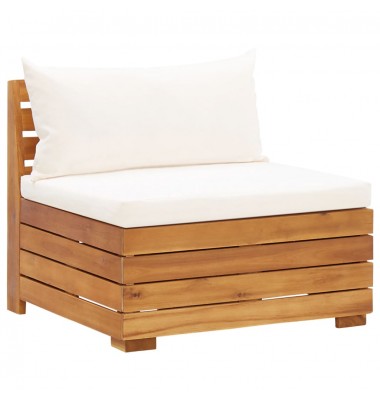  Modulinė vidurinė sofa su pagalvėmis, 1vnt., akacijos masyvas  - Moduliniai lauko baldai - 1