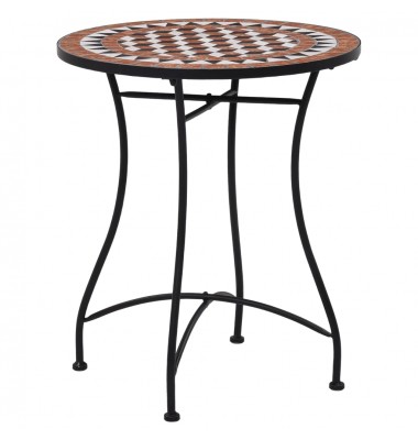  Mozaikinis bistro staliukas, rudos spalvos, 60cm, keramika - Lauko stalai, staliukai - 1