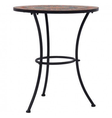  Mozaikinis bistro staliukas, oranžinis/pilkas, 60cm, keramika - Lauko stalai, staliukai - 2