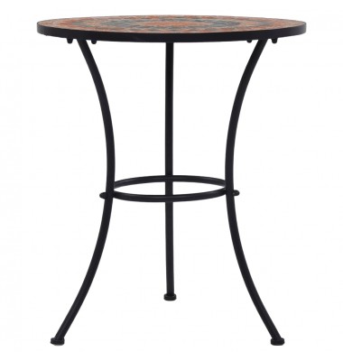  Mozaikinis bistro staliukas, oranžinis/pilkas, 60cm, keramika - Lauko stalai, staliukai - 3