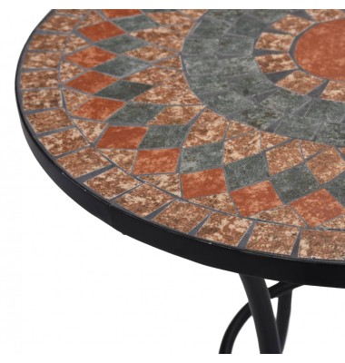  Mozaikinis bistro staliukas, oranžinis/pilkas, 60cm, keramika - Lauko stalai, staliukai - 4