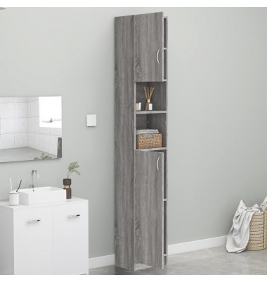 Vonios spintelė, pilka ąžuolo, 32x25,5x190cm, apdirbta mediena - Vonios spintelės, veidrodžiai - 9
