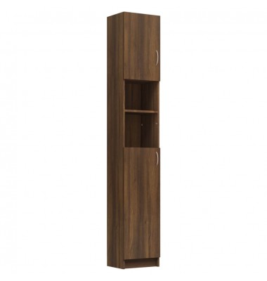 Vonios spintelė, ruda ąžuolo, 32x25,5x190cm, apdirbta mediena - Vonios spintelės, veidrodžiai - 2