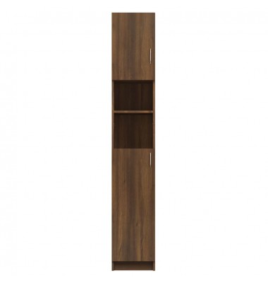 Vonios spintelė, ruda ąžuolo, 32x25,5x190cm, apdirbta mediena - Vonios spintelės, veidrodžiai - 3