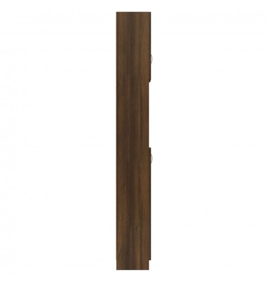 Vonios spintelė, ruda ąžuolo, 32x25,5x190cm, apdirbta mediena - Vonios spintelės, veidrodžiai - 4