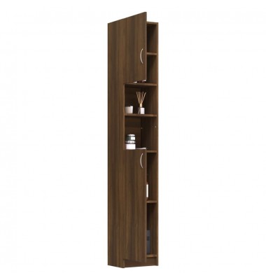 Vonios spintelė, ruda ąžuolo, 32x25,5x190cm, apdirbta mediena - Vonios spintelės, veidrodžiai - 7