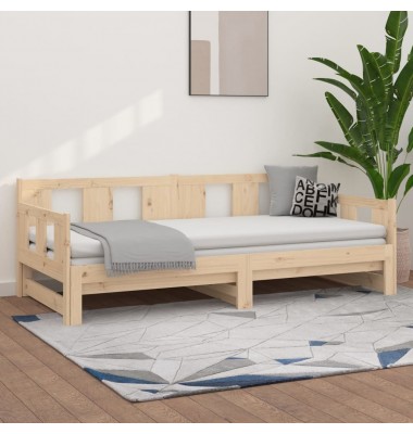  Ištraukiama lova, 2x(80x200)cm, pušies medienos masyvas - Lovos - 1