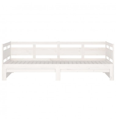  Ištraukiama lova, balta, 2x(90x200)cm, pušies medienos masyvas - Lovos - 7