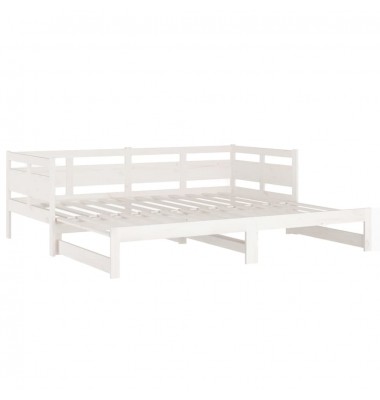  Ištraukiama lova, balta, 2x(90x200)cm, pušies medienos masyvas - Lovos - 9