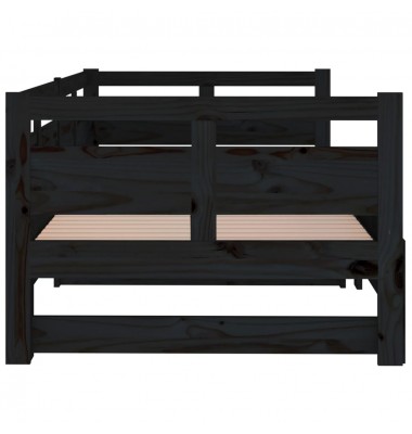  Ištraukiama lova, juoda, 2x(80x200)cm, pušies medienos masyvas - Lovos - 8