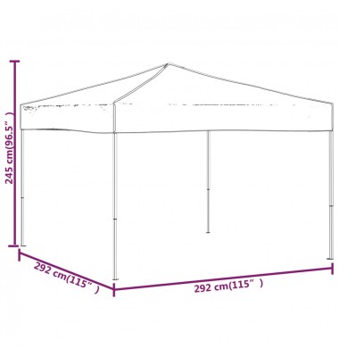  Sulankstoma proginė palapinė, mėlynos spalvos, 3x3m - Lauko pavėsinės - 8