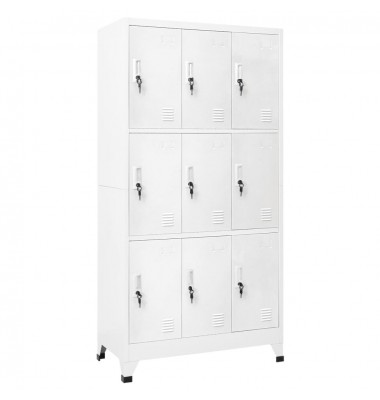  Persirengimo spintelė, 9 skyrių, plieninė, 90x45x180 cm, pilka  - Biuro spintos, spintelės - 1