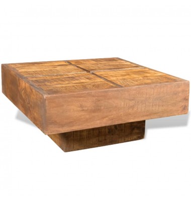  Kavos staliukas, rudas, kvadratinis, masyvi mango mediena  - Kavos staliukai - 1