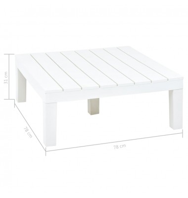  Sodo staliukas, baltos spalvos, 78x78x31cm, plastikas - Lauko stalai, staliukai - 6
