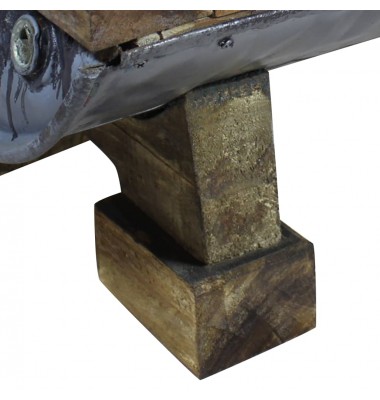  Kavos staliukas, masyvi perdirbta mediena, 90x50x35cm - Kavos staliukai - 9