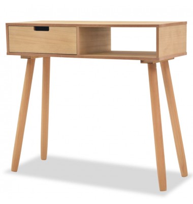  Konsolinis stalas, masyvi pušies mediena, 80x30x72cm, ruda - Žurnaliniai staliukai - 1