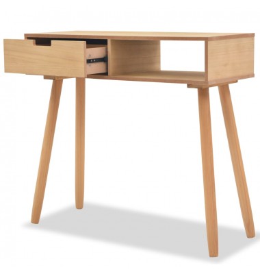  Konsolinis stalas, masyvi pušies mediena, 80x30x72cm, ruda - Žurnaliniai staliukai - 2