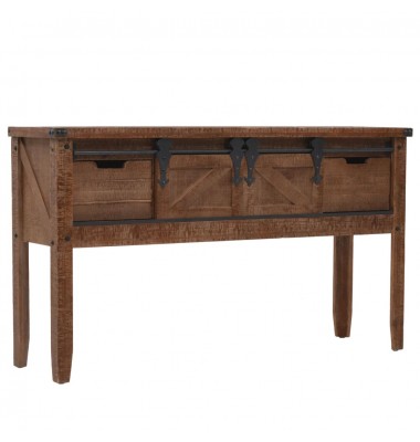  Konsolinis staliukas, eglės med. masyvas, 131x35,5x75cm, rudas - Žurnaliniai staliukai - 1