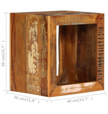  Taburetė, 40x30x40cm, perdirbtos medienos masyvas - Žurnaliniai staliukai - 8