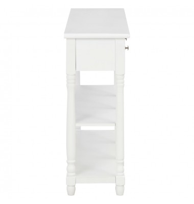  Konsolinis staliukas, baltos spalvos, 120x30x76 cm, MDF - Žurnaliniai staliukai - 4