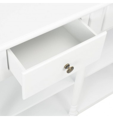  Konsolinis staliukas, baltos spalvos, 120x30x76 cm, MDF - Žurnaliniai staliukai - 6