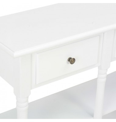  Konsolinis staliukas, baltos spalvos, 120x30x76 cm, MDF - Žurnaliniai staliukai - 7