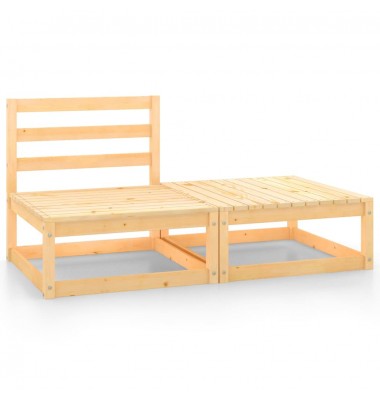  Sodo poilsio baldų komplektas, 2 dalių, pušies medienos masyvas - Moduliniai lauko baldai - 1