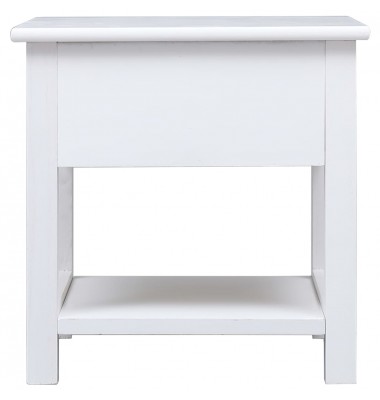  Staliukas, baltas, 40x40x40cm, paulovnijos mediena - Žurnaliniai staliukai - 3