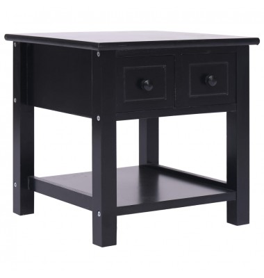  Staliukas, juodas, 40x40x40cm, paulovnijos mediena - Žurnaliniai staliukai - 1