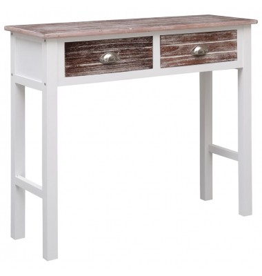  Konsolinis staliukas, rudos spalvos, 90x30x77 cm, mediena - Žurnaliniai staliukai - 1