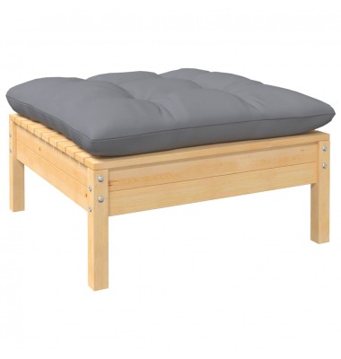  Sodo pakoja su pilka pagalvėle, pušies medienos masyvas - Moduliniai lauko baldai - 1