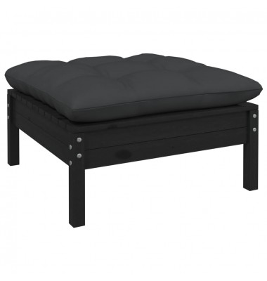  Sodo pakoja su antracito pagalvėle, juoda, pušies masyvas - Moduliniai lauko baldai - 1