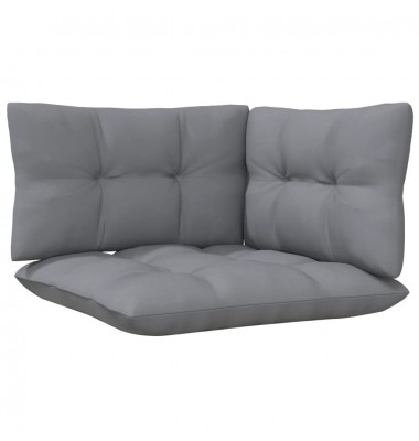 Dvivietė sodo sofa su pilkomis pagalvėlėmis, pušies masyvas - Moduliniai lauko baldai - 6