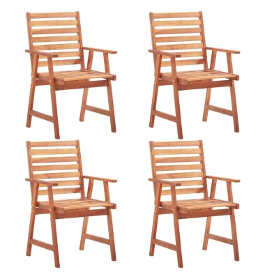  Lauko valgomojo kėdės, 4vnt., akacijos medienos masyvas - Lauko kėdės - 1