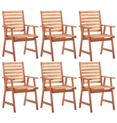  Lauko valgomojo kėdės, 6vnt., akacijos medienos masyvas - Lauko kėdės - 1